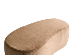 Best Beliani Pouf BAYARD Finta pelliccia chiaro Marrone