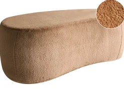 Best Beliani Pouf BAYARD Finta pelliccia chiaro Marrone