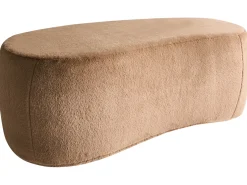 Best Beliani Pouf BAYARD Finta pelliccia chiaro Marrone