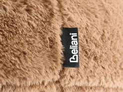 Best Beliani Pouf BAYARD Finta pelliccia chiaro Marrone