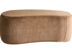Best Beliani Pouf BAYARD Finta pelliccia chiaro Marrone