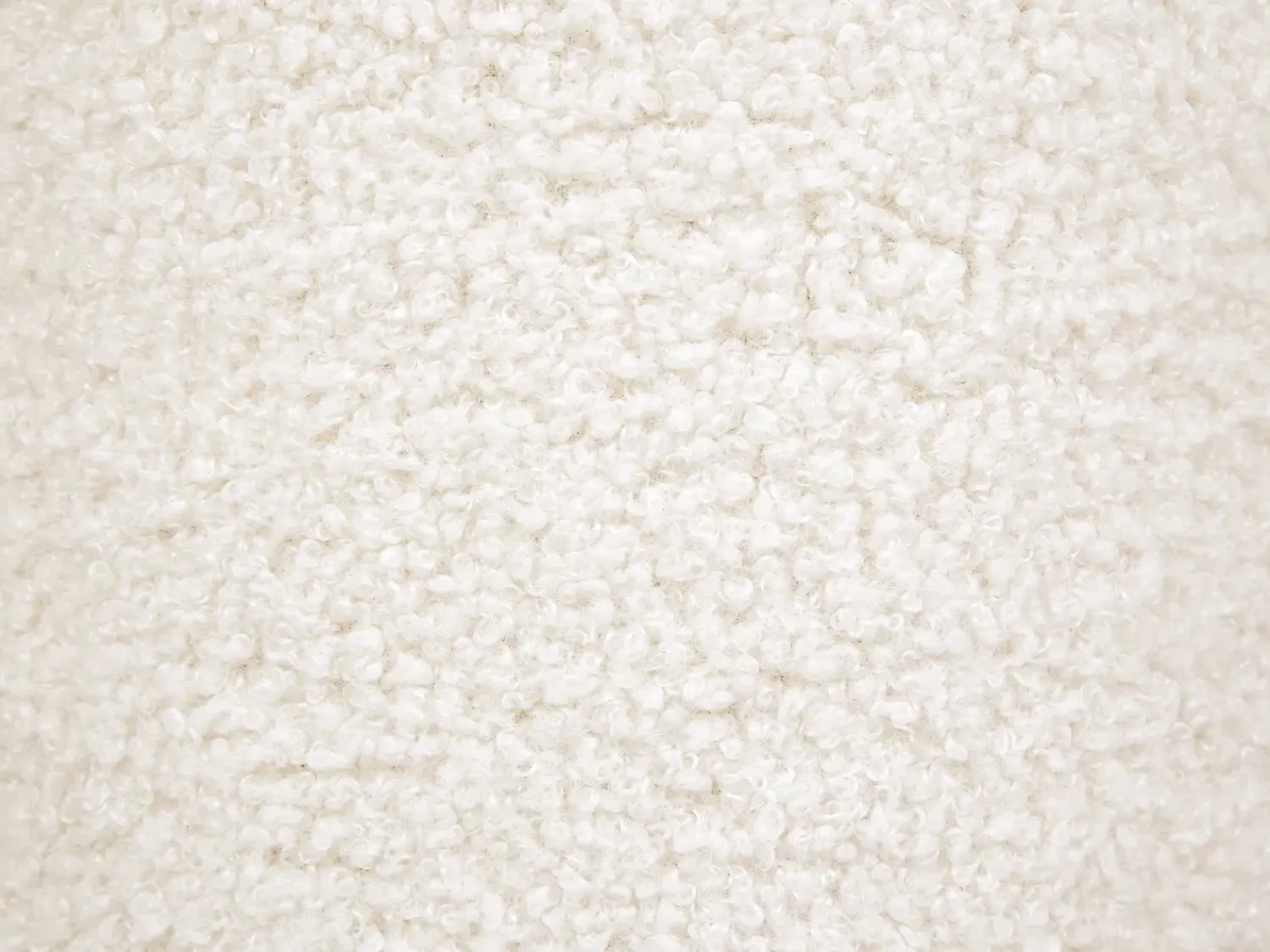 Hot Beliani Pouf BEAUFORT Bouclé sporco Bianco