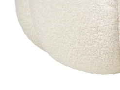 Hot Beliani Pouf BEAUFORT Bouclé sporco Bianco
