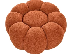 Beliani Pouf BEAUFORT Bouclé Marrone