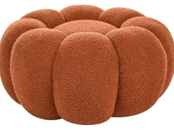 Beliani Pouf BEAUFORT Bouclé Marrone
