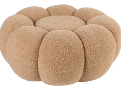 Best Beliani Pouf BEAUFORT Bouclé chiaro Marrone