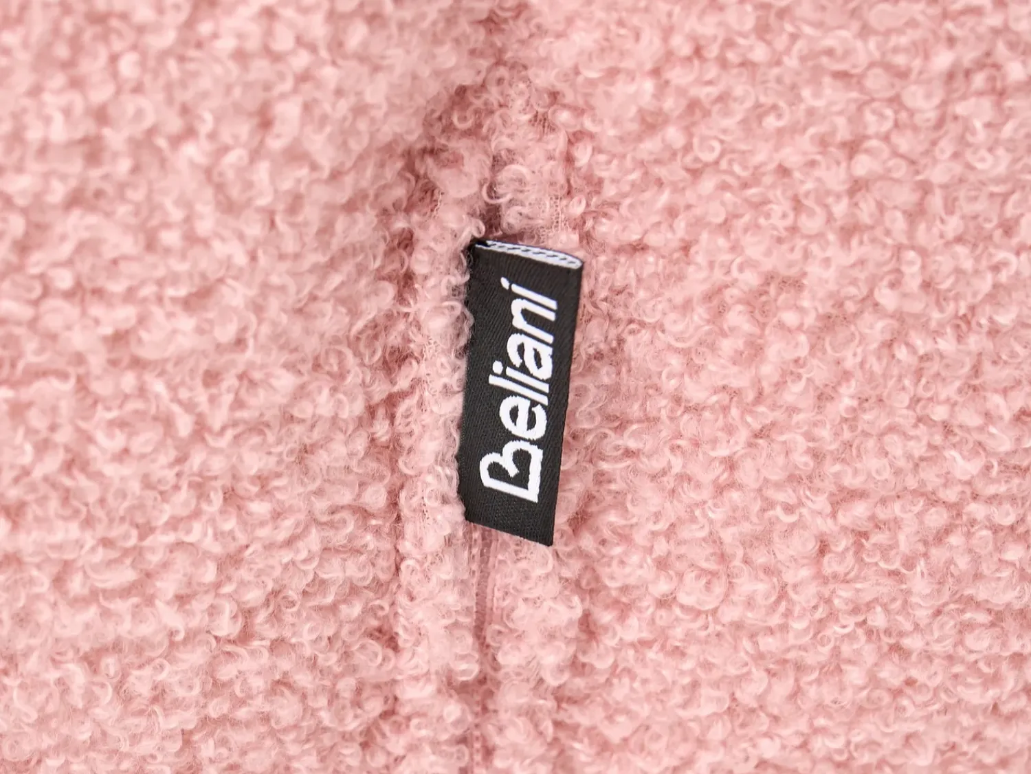 New Beliani Pouf BEAUFORT Bouclé Rosa
