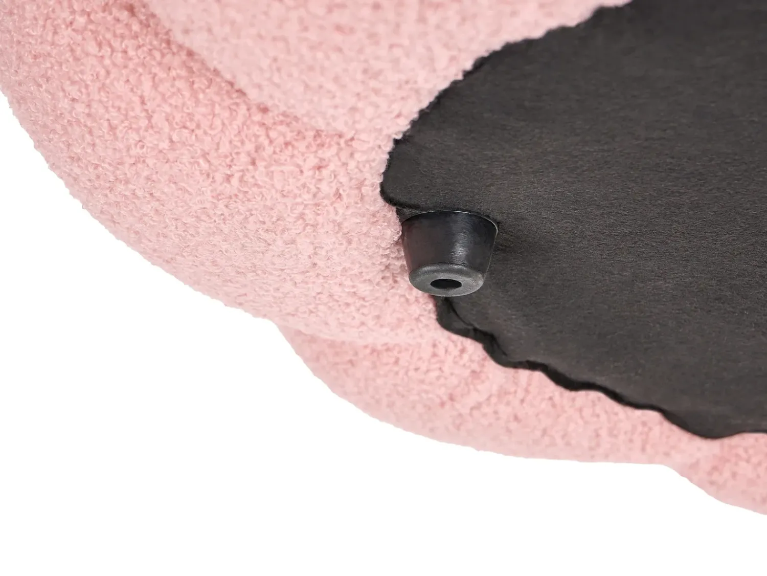 New Beliani Pouf BEAUFORT Bouclé Rosa