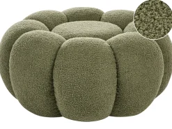 Outlet Beliani Pouf BEAUFORT Bouclé Verde