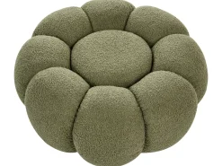 Outlet Beliani Pouf BEAUFORT Bouclé Verde