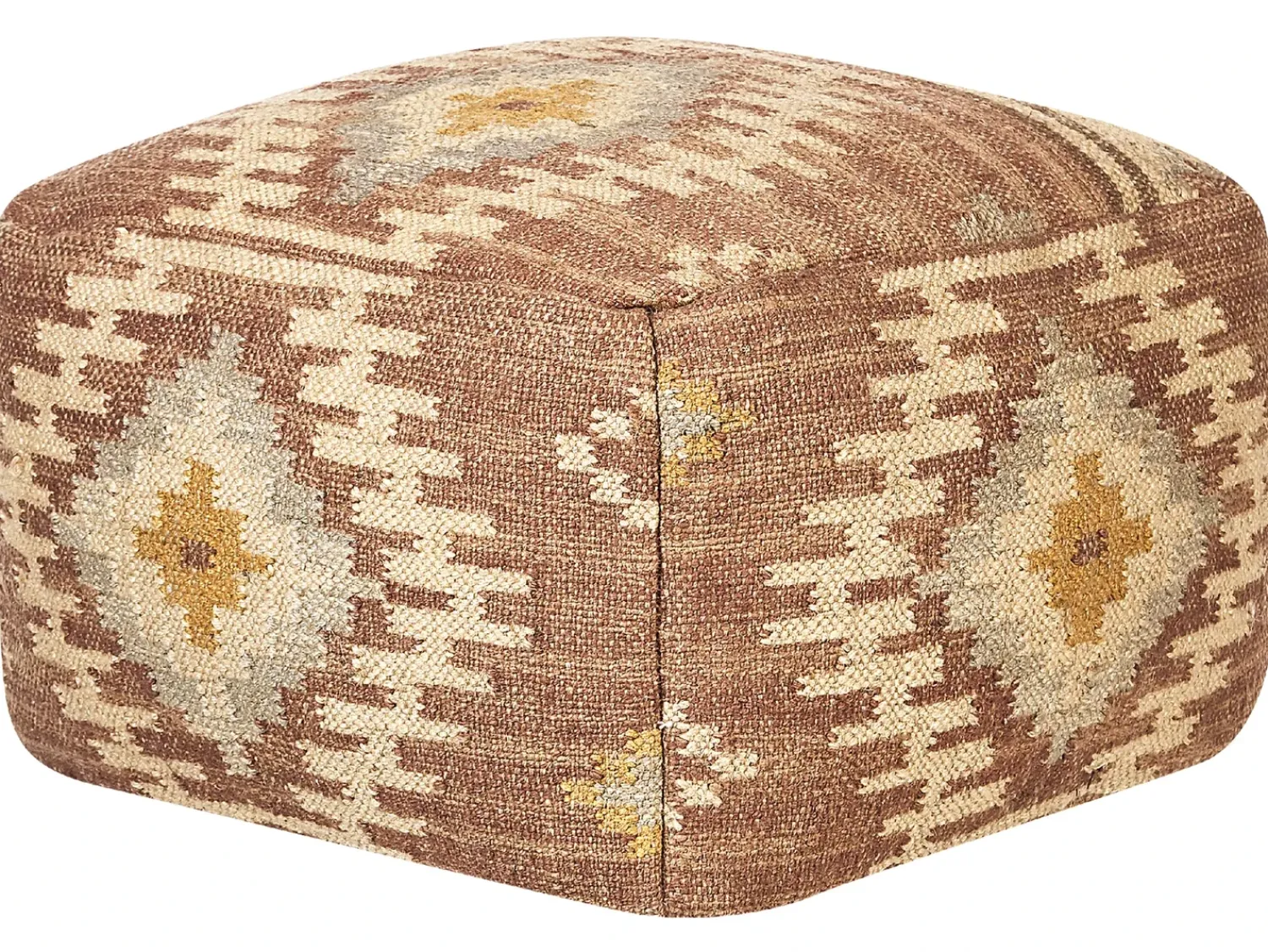 Outlet Beliani Pouf BEEL Iuta Multicolore Beige Marrone Multicolore