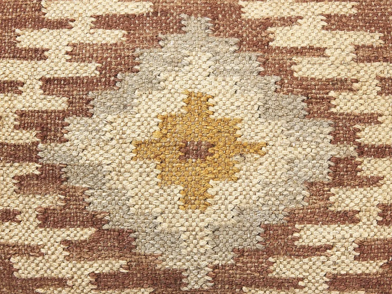 Outlet Beliani Pouf BEEL Iuta Multicolore Beige Marrone Multicolore