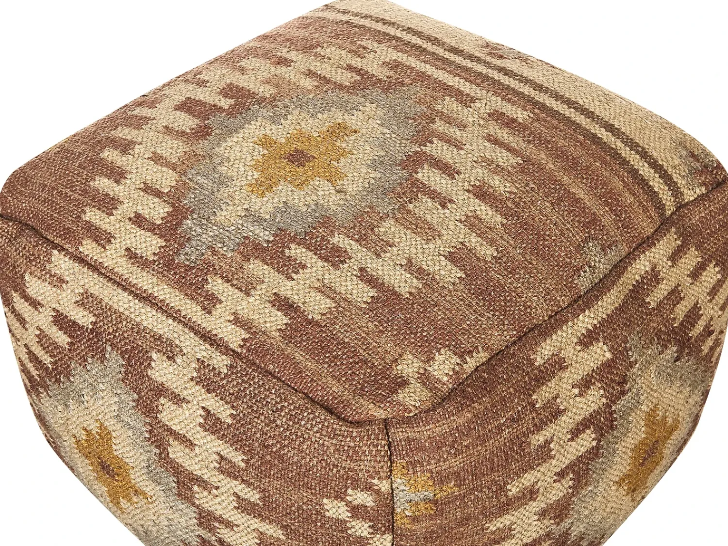 Outlet Beliani Pouf BEEL Iuta Multicolore Beige Marrone Multicolore