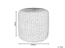 Outlet Beliani Pouf BICHIR Giacinto d'acqua Beige Naturale