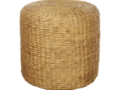 Outlet Beliani Pouf BICHIR Giacinto d'acqua Beige Naturale