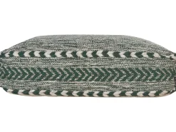 Discount Beliani Pouf BIRCH Cotone Verde scuro Bianco Verde