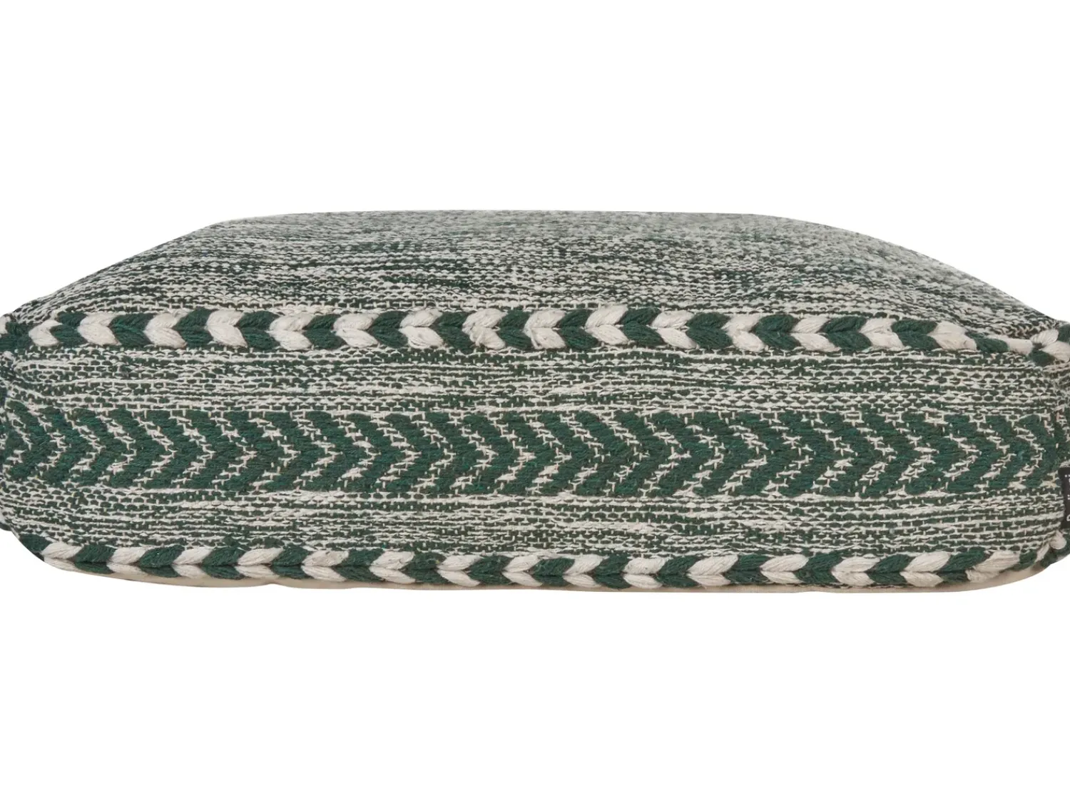 Discount Beliani Pouf BIRCH Cotone Verde scuro Bianco Verde