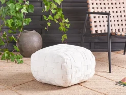Beliani Pouf BODLA Materiale sintetico Bianco
