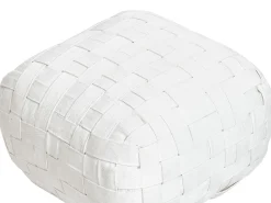 Beliani Pouf BODLA Materiale sintetico Bianco