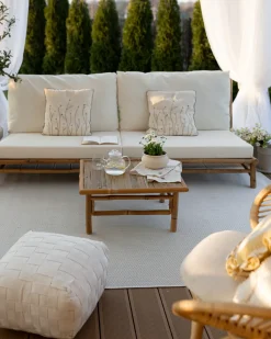 Beliani Pouf BODLA Materiale sintetico Bianco