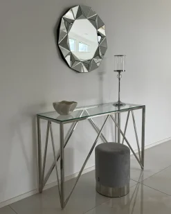 Online Beliani Pouf BRIGITTE Velluto Grigio Argento Grigio