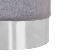 Online Beliani Pouf BRIGITTE Velluto Grigio Argento Grigio
