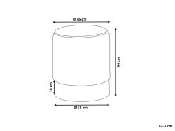 Best Beliani Pouf BRIGITTE Velluto Rosa pastello Rosa Argento