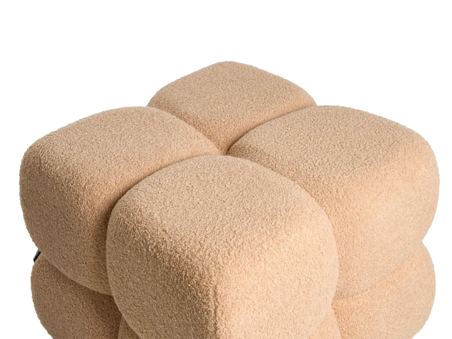 Discount Beliani Pouf CALIENTE Bouclé Beige