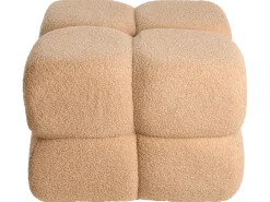 Discount Beliani Pouf CALIENTE Bouclé Beige