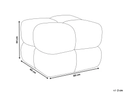 Discount Beliani Pouf CALIENTE Bouclé Beige