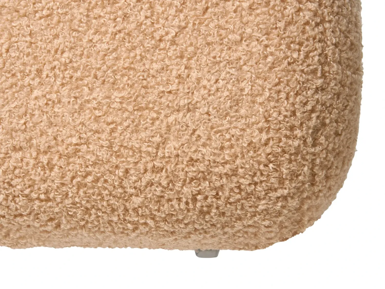 Discount Beliani Pouf CALIENTE Bouclé Beige