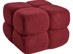 Online Beliani Pouf CALIENTE Bouclé scuro Rosso