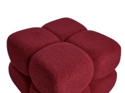 Online Beliani Pouf CALIENTE Bouclé scuro Rosso