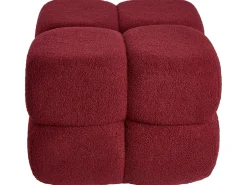 Online Beliani Pouf CALIENTE Bouclé scuro Rosso