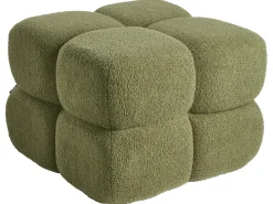 Hot Beliani Pouf CALIENTE Bouclé Verde