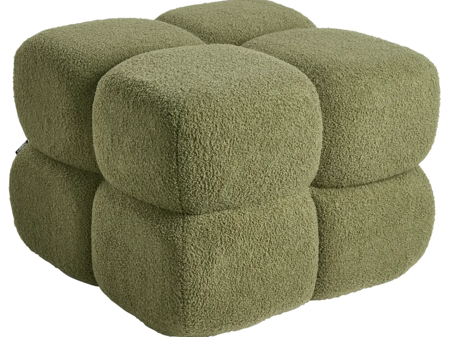 Hot Beliani Pouf CALIENTE Bouclé Verde