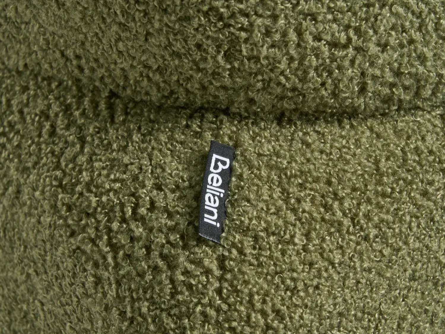 Hot Beliani Pouf CALIENTE Bouclé Verde