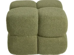 Hot Beliani Pouf CALIENTE Bouclé Verde