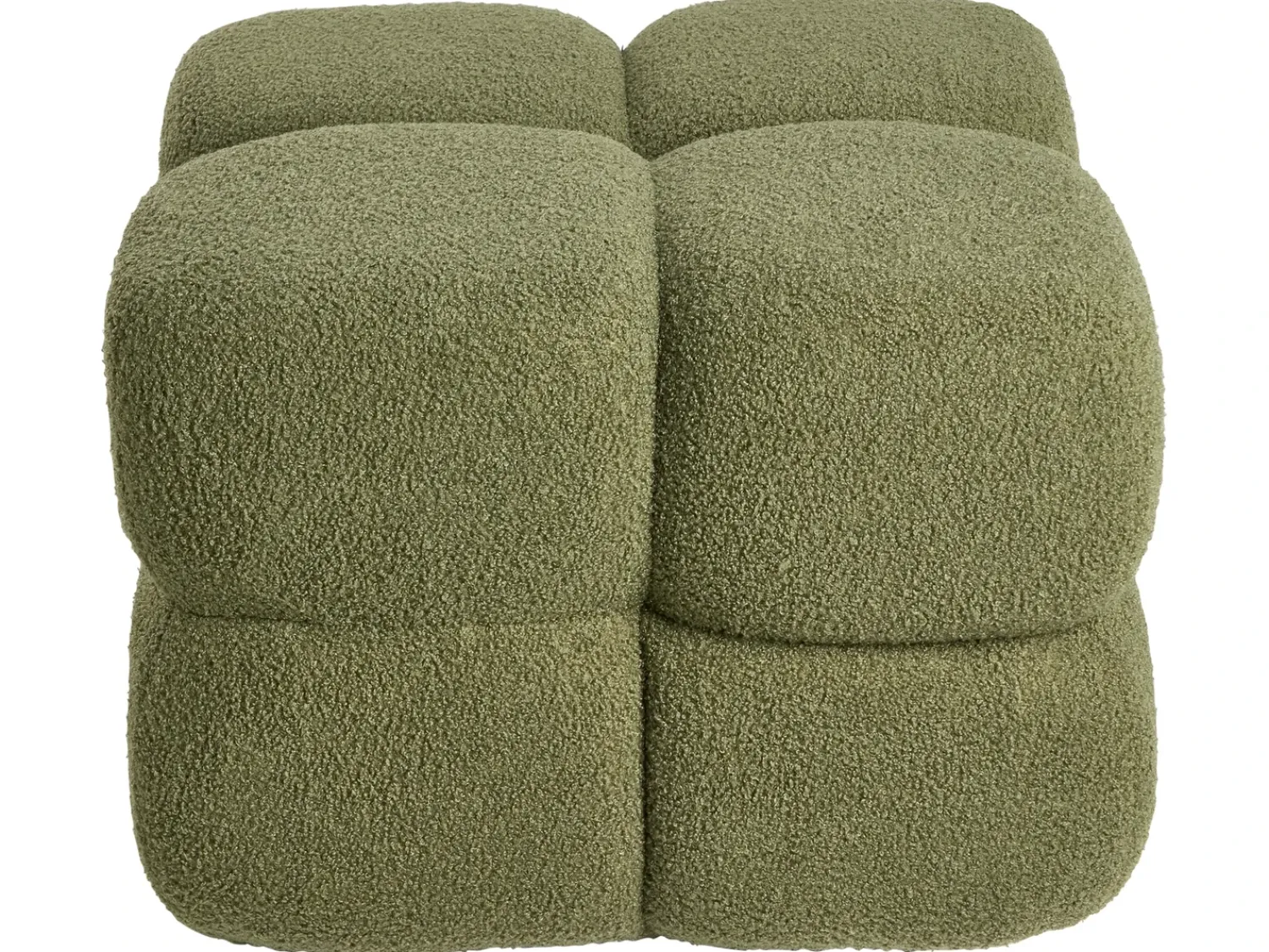 Hot Beliani Pouf CALIENTE Bouclé Verde