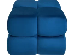 Beliani Pouf CALIENTE Velluto marino Blu
