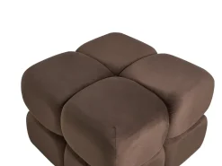 Hot Beliani Pouf CALIENTE Velluto scuro Marrone