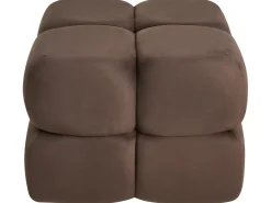 Hot Beliani Pouf CALIENTE Velluto scuro Marrone