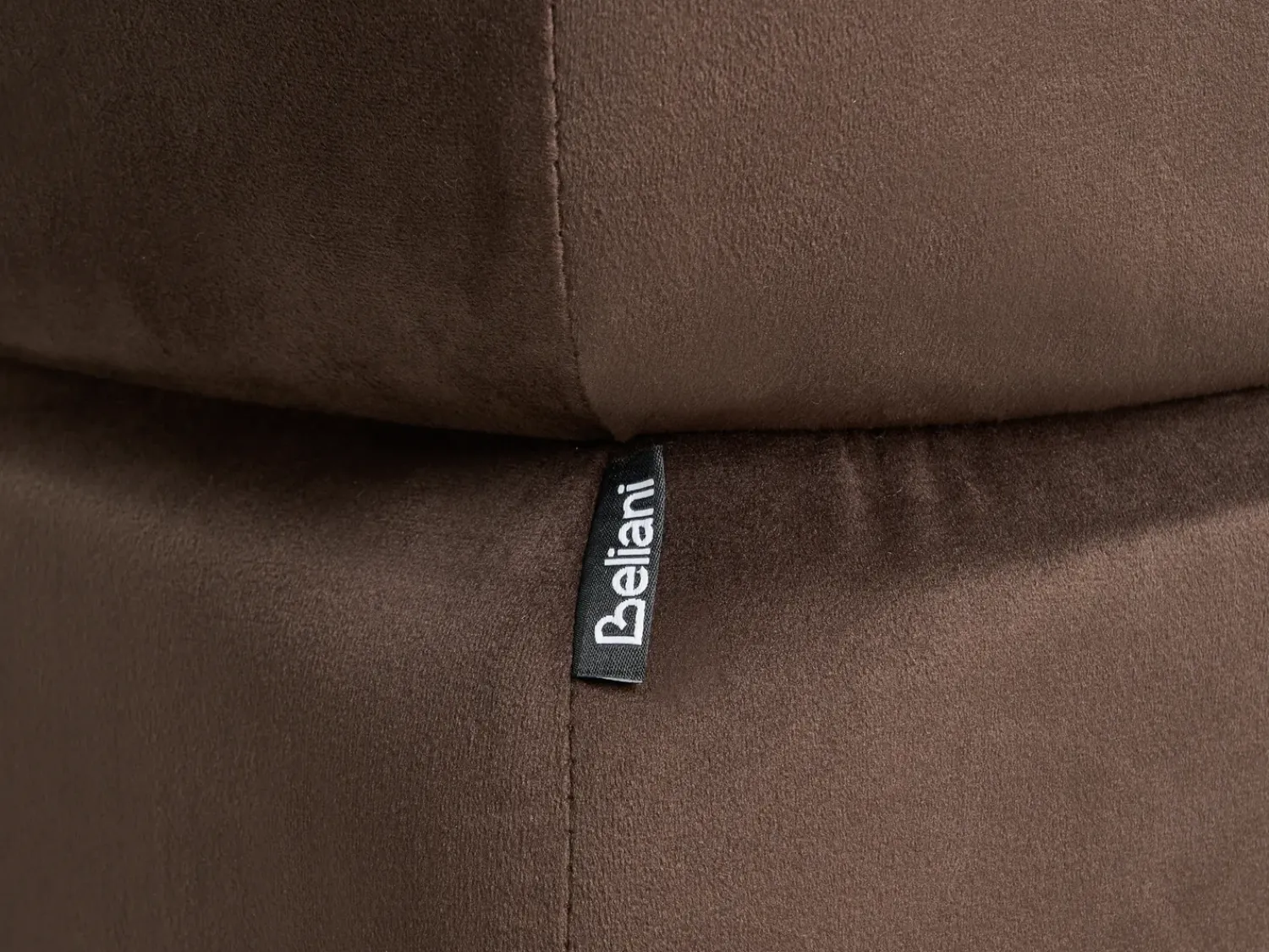 Hot Beliani Pouf CALIENTE Velluto scuro Marrone