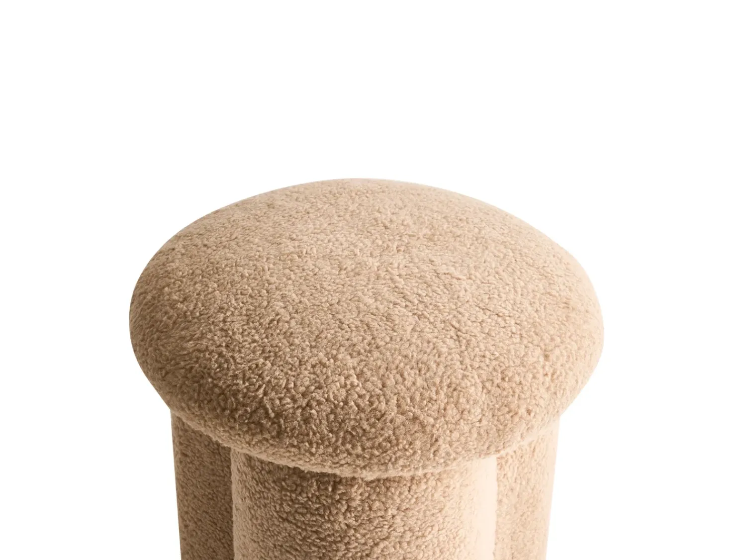 Hot Beliani Pouf CARRINGTON Bouclé Beige