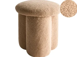 Hot Beliani Pouf CARRINGTON Bouclé Beige