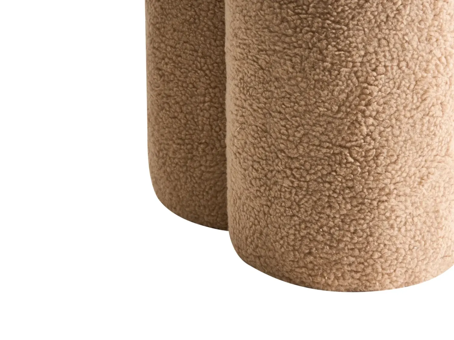 Hot Beliani Pouf CARRINGTON Bouclé Beige