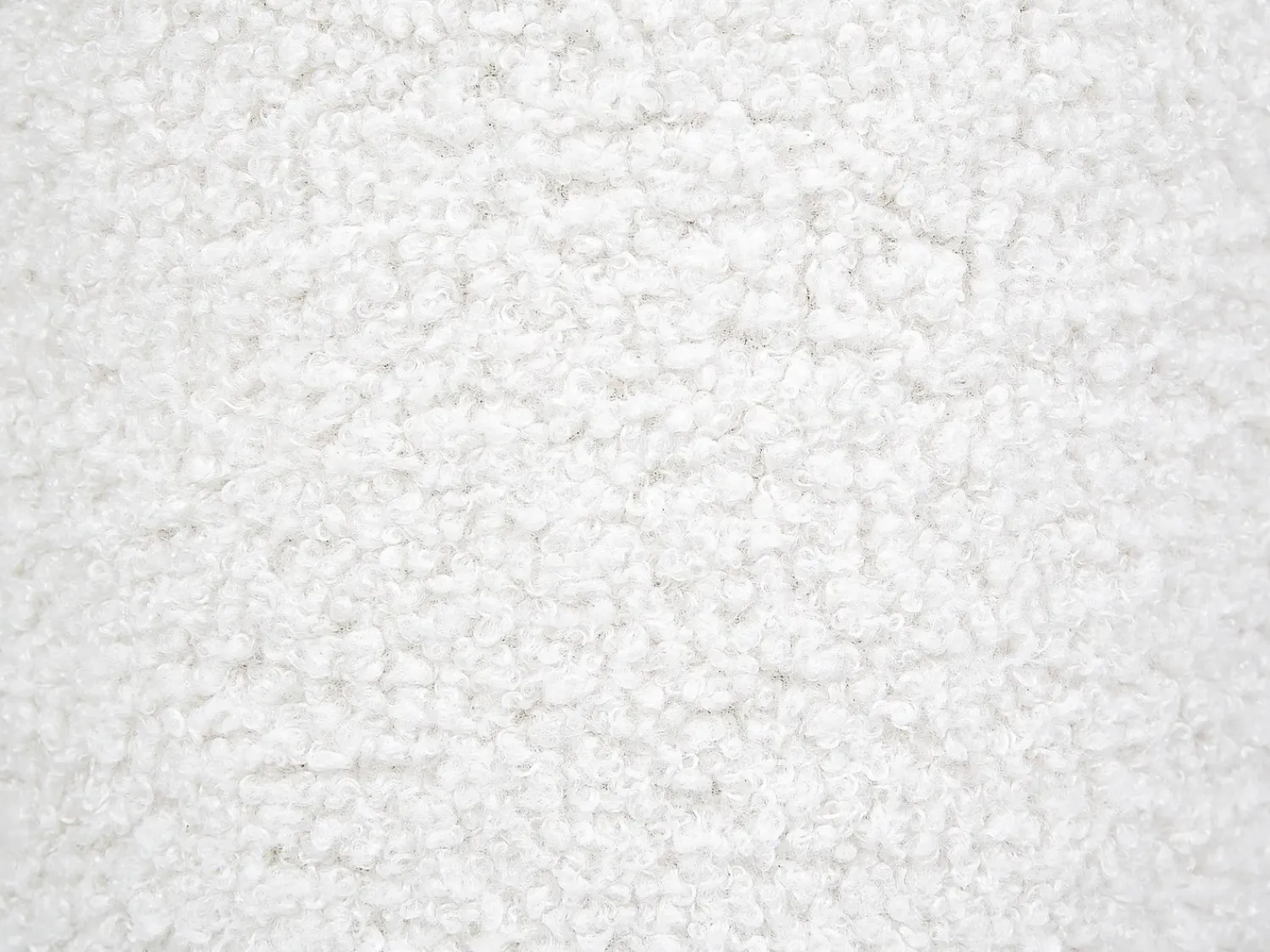 Beliani Pouf CARRINGTON Bouclé sporco Bianco