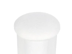 Beliani Pouf CARRINGTON Bouclé sporco Bianco