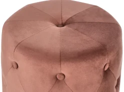 Discount Beliani Pouf CARROLLTON Velluto Marrone Marrone Oro