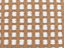 Sale Beliani Pouf CHILAR Cotone Beige Beige Bianco